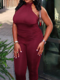 Army Green Halter Regular Jumpsuits