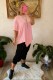 Pink Plus Size Casual Patchwork O Neck T-Shirts
