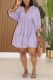 Purple Casual Daily Vacation Y2k Solid Color V Neck A Line Dresses