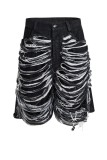 Black Denim Shorts