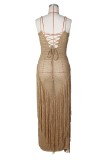 Black Sexy Bohemian Solid Color Hollow Out Swimwears Cover Up
