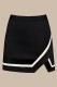 Black Casual Street Contrast Skinny Solid Color Bottoms