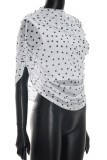 Black Casual Polka Dot Tops