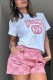 Pink Casual O Neck Sleeveless Two Pieces