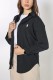 Black Casual Sportswear Daily Solid Color Cardigan Collar Tops