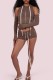 Brown Sexy Casual Street Solid Color Cardigan Collar Two Pieces