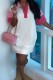 Rose Red Casual Street Daily Patchwork POLO collar A Line Dresses