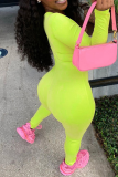 Red Sexy Solid Hollowed Out V Neck Skinny Jumpsuits