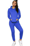 Polyester Casual Two Piece Suits Solid Straight Long Sleeve