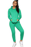Polyester Casual Two Piece Suits Solid Straight Long Sleeve
