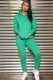 Polyester Casual Two Piece Suits Solid Straight Long Sleeve
