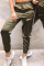 Casual Striped Loose Army Green Pants