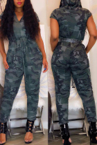 Casual  Camouflage Printed One-piece Jumpsuit