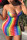 Sexy Multicolor Striped Bodycon Sling Dress