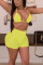 Sexy Rhinestone Embellished Bikini Yellow Two-pieces Swimwear