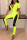 Trendy Patchwork Leisure Fluorescent Green Jumpsuit