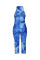 Sexy V-neck Printed Light Blue Jumpsuit