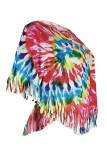 Multi-color O Neck Half Sleeve Print tassel Floral asymmetrical Tees & T-shirts