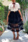 Fashion Sexy Wave Point Black Skirt