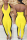 Sexy Deep V Color Matching  Yellow Jumpsuit