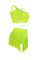 Sexy Tassel Swimsuit  Fluorescent Green Two-Piece Suit