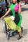 Multi-color Fashion Casual Cap Sleeve Short Sleeves O neck Step Skirt Ankle-Length asymmetrical Mesh p