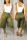 Fashion Casual Loose Army Green Cropped Trousers
