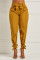 Fashion Casual Bow Ginger Yellow Feet Pants
