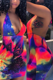 Multi-color Fashion Sexy Off The Shoulder Sleeveless Halter Neck Sheath Mini hollow out asymmetrical b