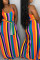 Fashion Sexy Striped Printing Loose Multicolor Dress