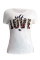 Fashion Casual Leopard Printing White T-shirt Top