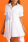 Fashion Casual Minimalist Stitching White Dress