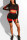 Sexy Splicing Perspective Mesh Yarn Red Two-Piece Set