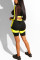 Sexy Splicing Perspective Mesh Yarn Yellow Two-Piece Set