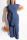 Casual Straight Pants Strap Elastic Force Dark Blue Two-Piece Suit