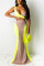 Fashion Sexy Chest-wrapped Yellow Dress Two-piece Suite