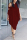 Sexy Off-The-Shoulder Slim Solid Color Lantern Jujube Dress