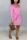 Casual Bag Hip Long Sleeve Bow V Neck Slim Pink Dress