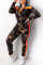 Fashion Casual Camouflage Print Two Pieces