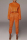 Casual Sports Plush Long Sleeve Orange Two-Piece Suit