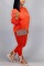 Fashion Casual Loose Orange Two-Piece Suit