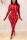 Fashion Sexy Letter Print Red Jumpsuit