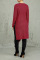 Fashion Round Neck Long Sleeve Irregular Jujube Red Sweater