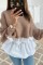 Fashion Casual Round Neck Long Sleeve Coffee Top