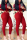 Fashion Round Neck Long Sleeve Trousers Red Suit