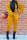 Stylish Casual Lantern Sleeve Yellow Two-Piece Suit