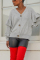 Stylish Casual Long Sleeve Grey Button Top