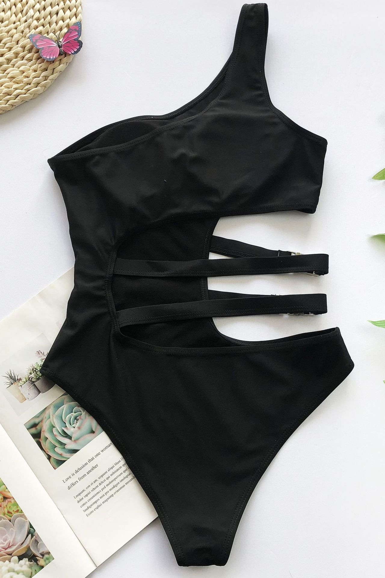 Sexy Fashion Black One-piece Swimsuit