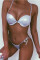 Sexy Fashion Sleeveless Silver Swimsuit Set