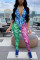 Sexy Camouflage Print Stitching Colorful Jumpsuit